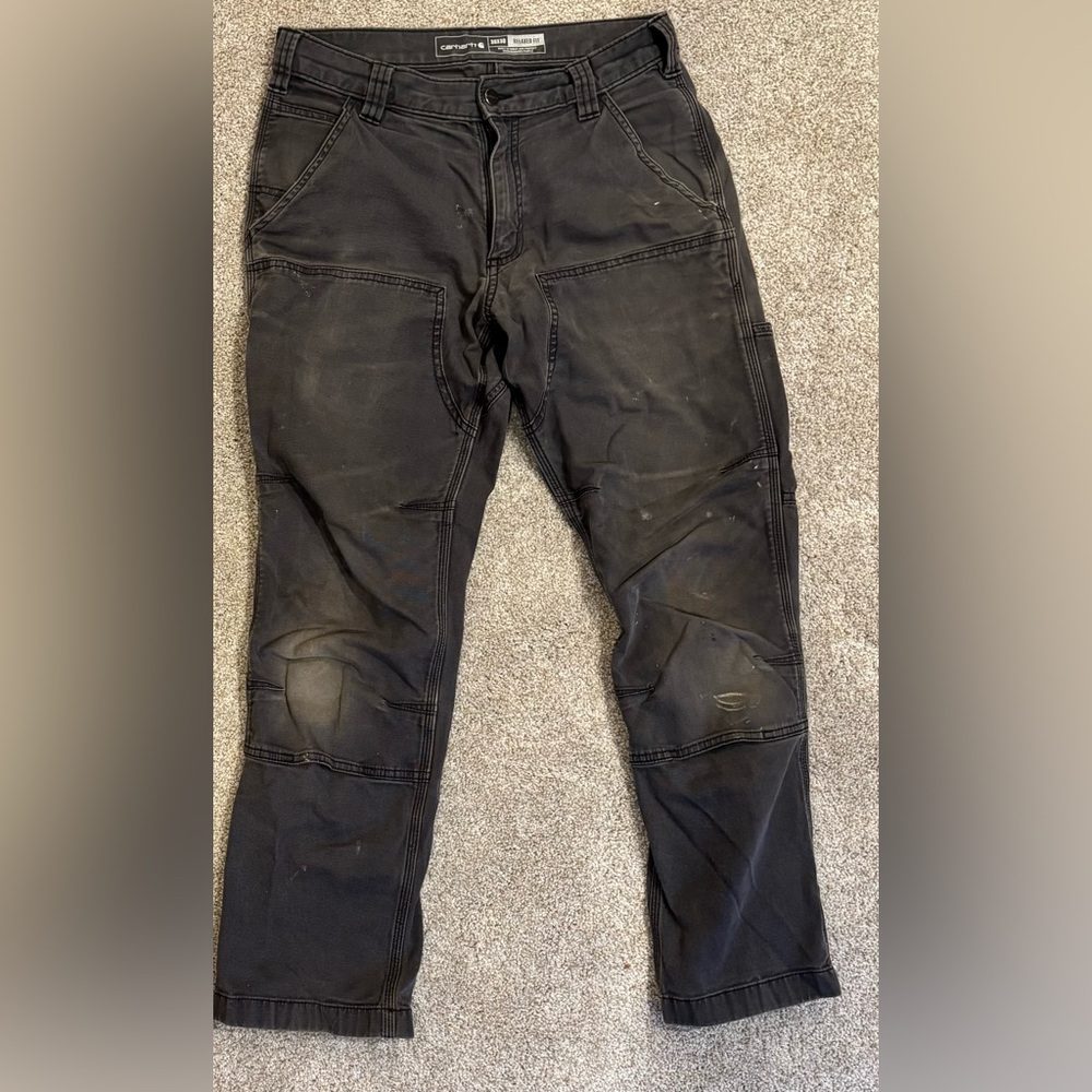 Carhartt Gray Relaxed Fit Double Front Pants